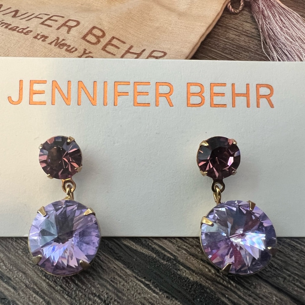 Jennifer Behr Lilac Dangle Earrings - NWT